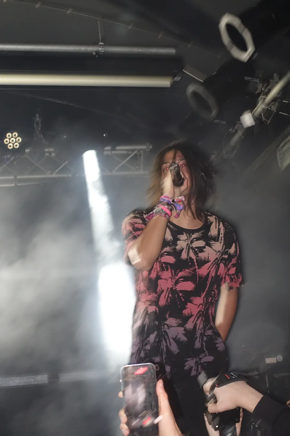 Performer near the crowd